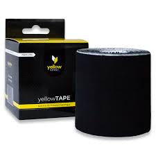 Taśma do kinesiotapingu yellowTAPE - czarna, 7,5cm x 5m