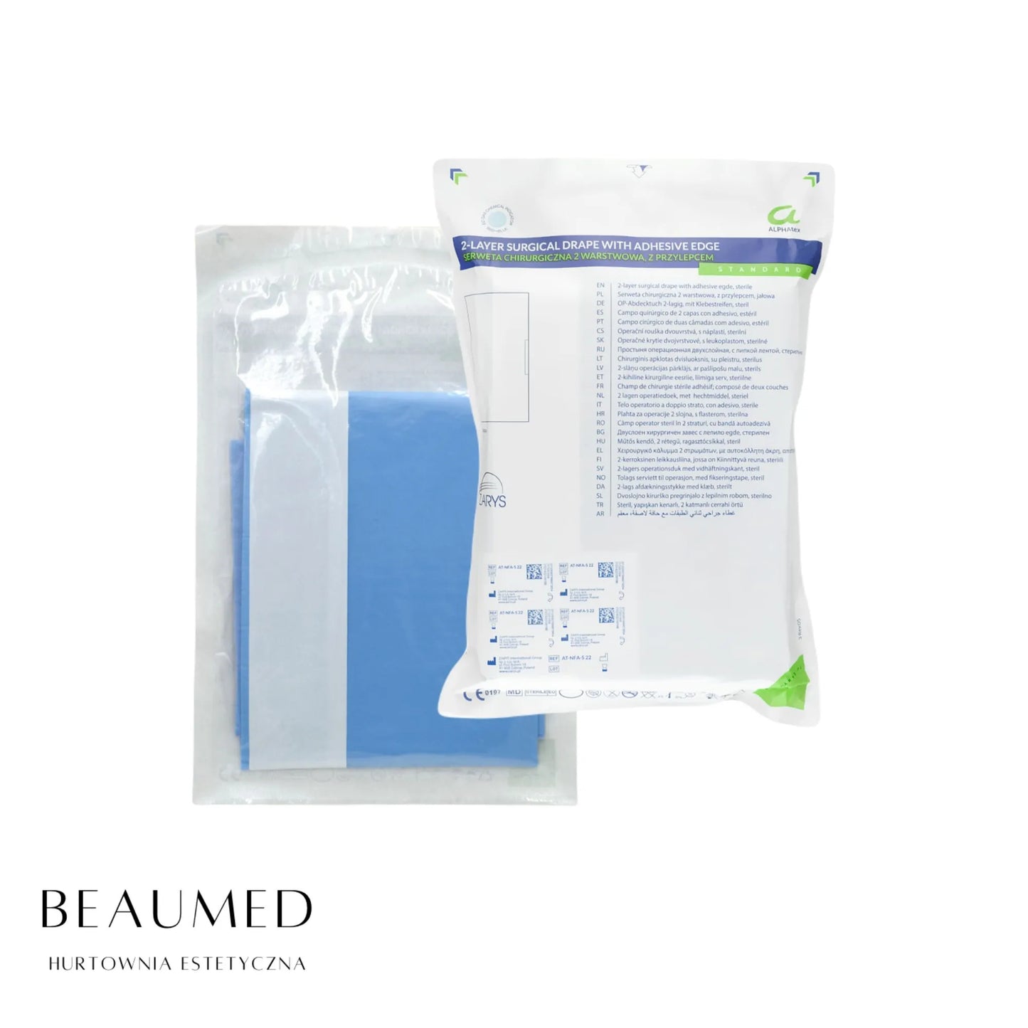 Serweta chirurgiczna z PRZYLEPCEM 50x75cm 2-warstwowa