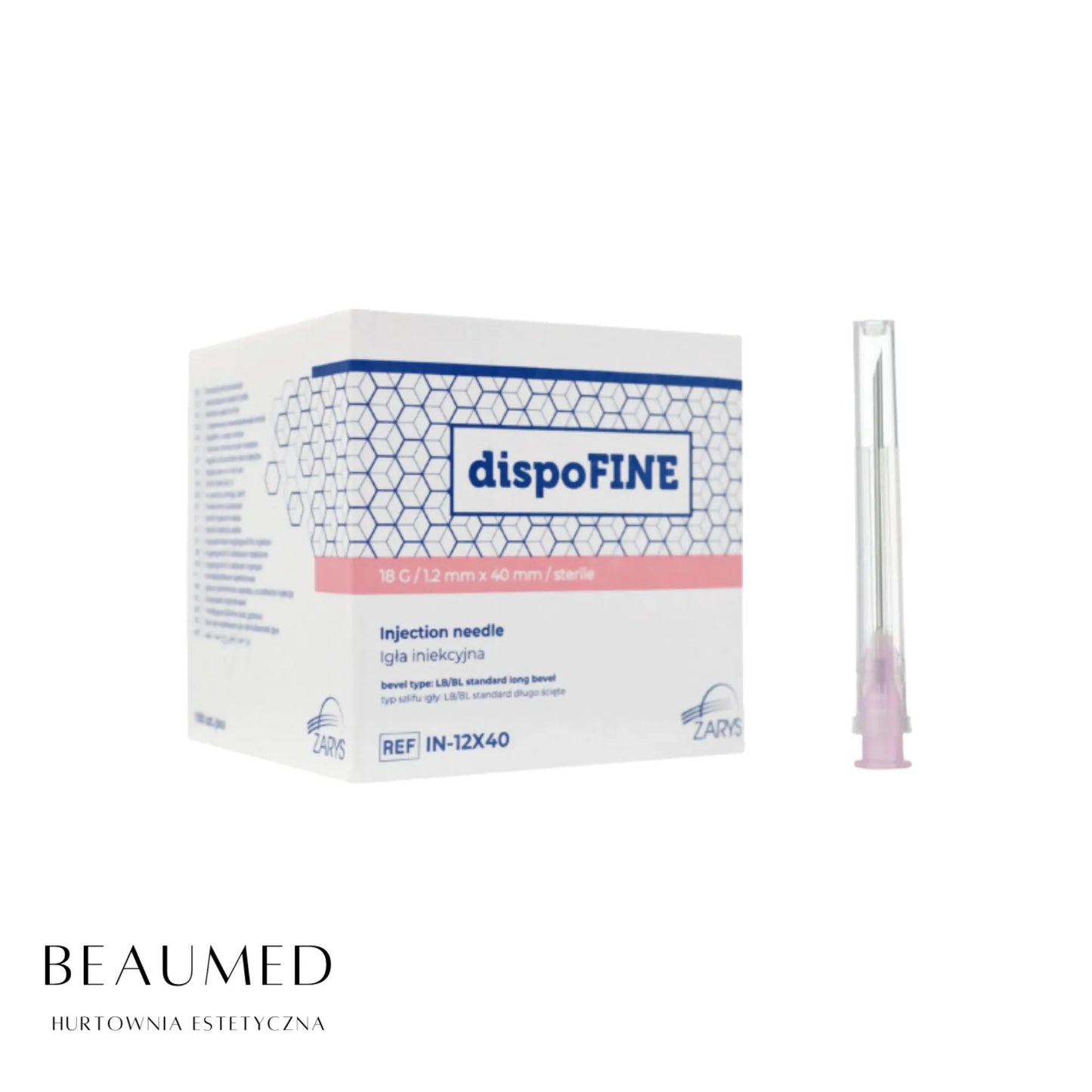 Igły 1,2x40mm 18G Dispofine 100szt ZARYS