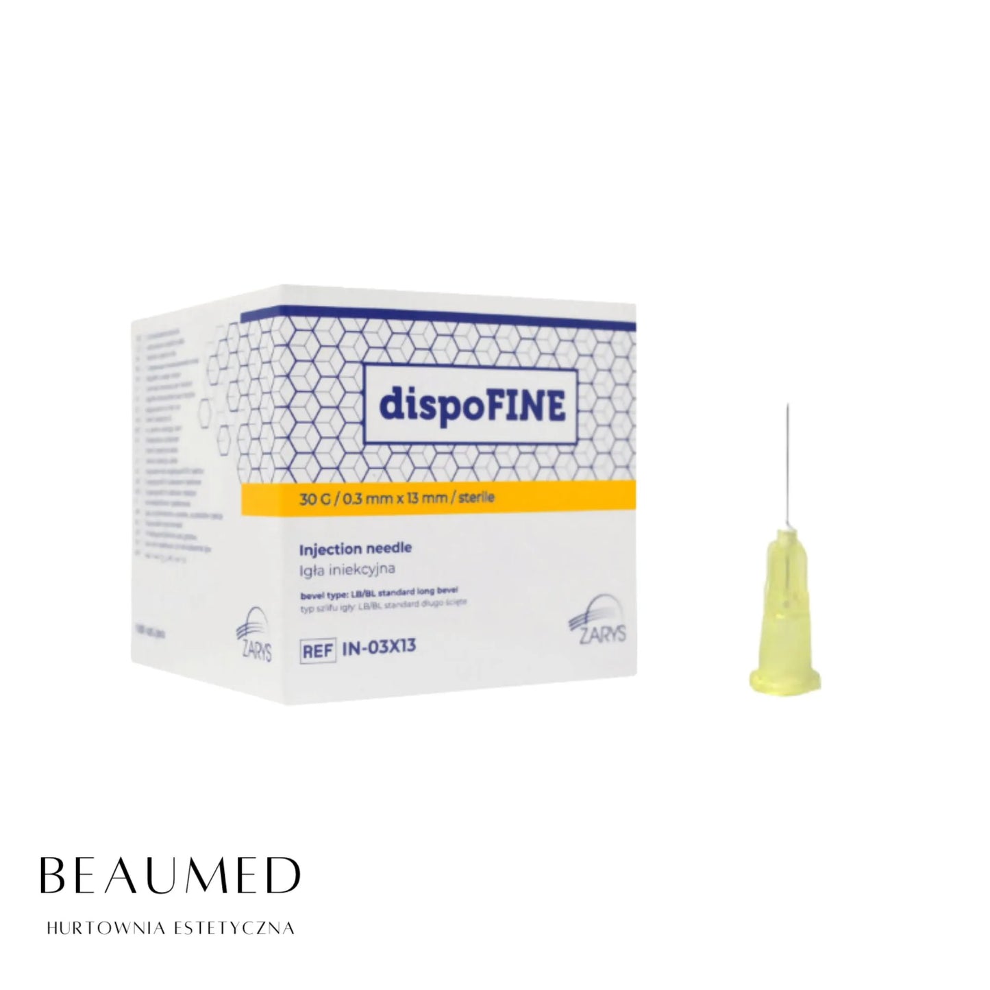 Igły 0,3x 13mm 30G Dispofine 100szt lub 10szt ZARYS