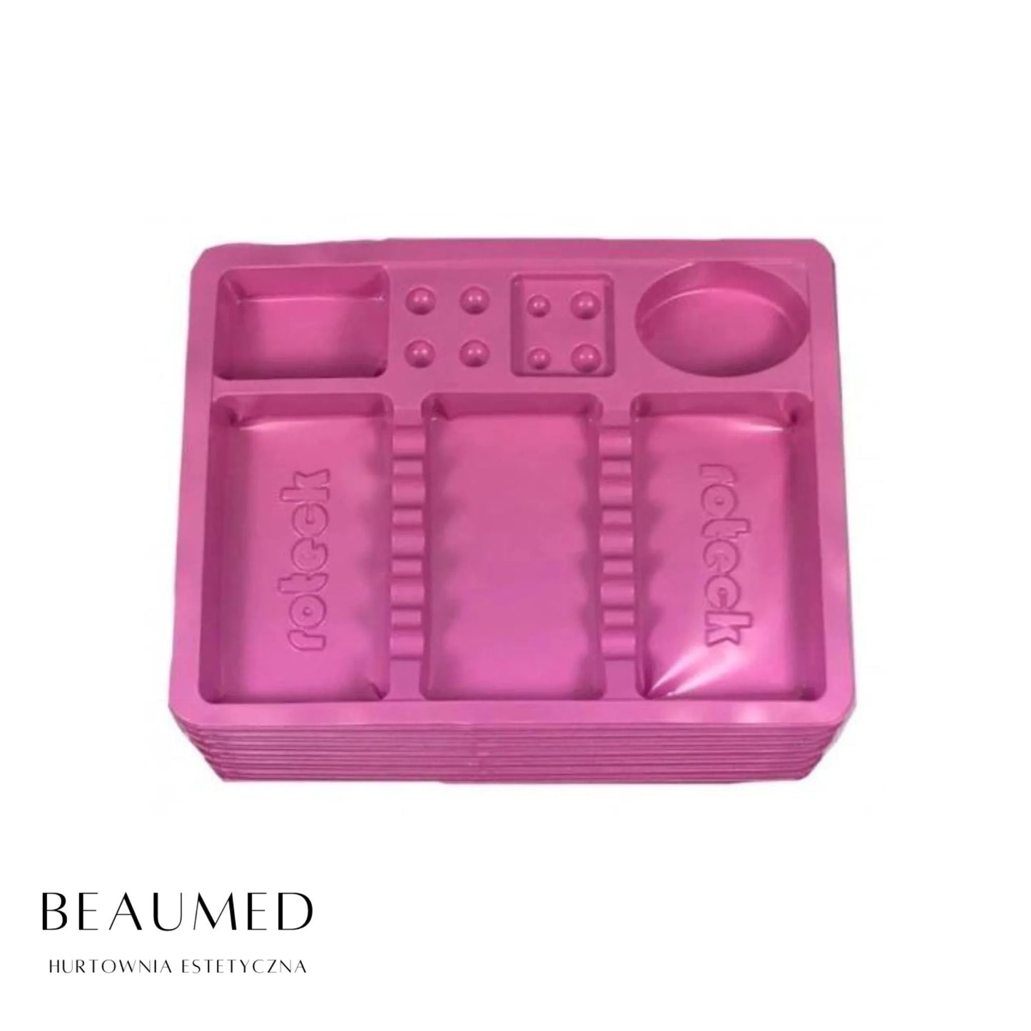 Tacki Zabiegowe Jednorazowe Ciemny Róż/ Amarant ROTECK 100szt