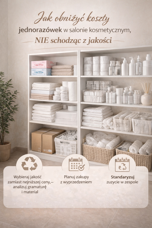 Jak obniżyć koszty jednorazówek w salonie kosmetycznym, NIE schodząc z jakości